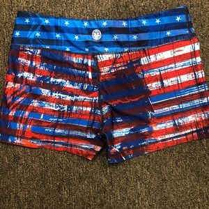 IAB MFG AMERICAN FLAG ATHLETIC SHORTS, 8.